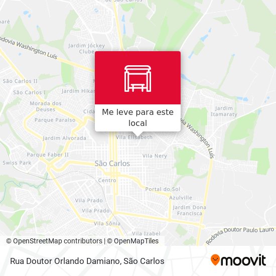 Rua Doutor Orlando Damiano mapa