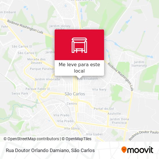 Rua Doutor Orlando Damiano mapa