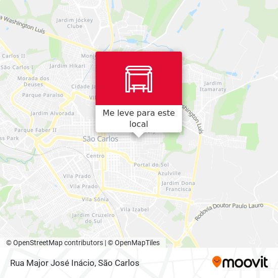 Rua Major José Inácio mapa