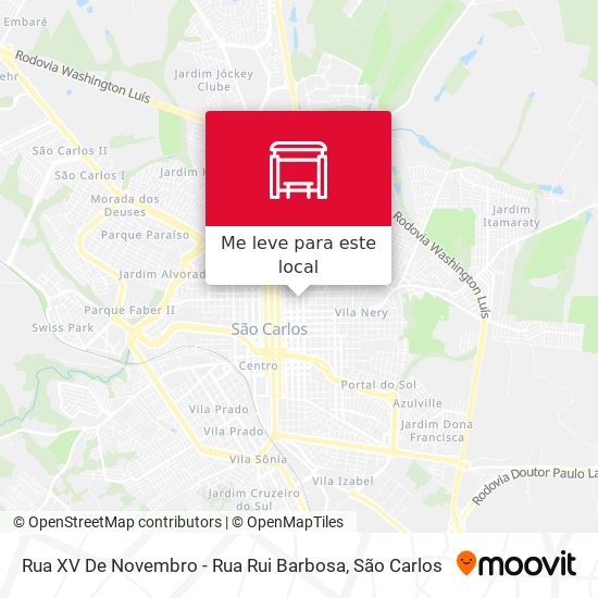 Rua XV De Novembro - Rua Rui Barbosa mapa