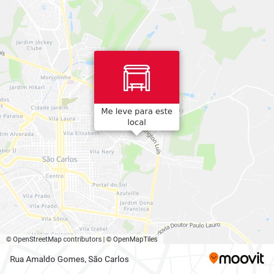 Rua Amaldo Gomes mapa