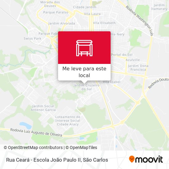Rua Ceará - Escola João Paulo II mapa