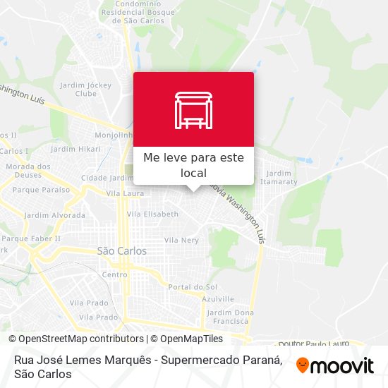 Rua José Lemes Marquês - Supermercado Paraná mapa