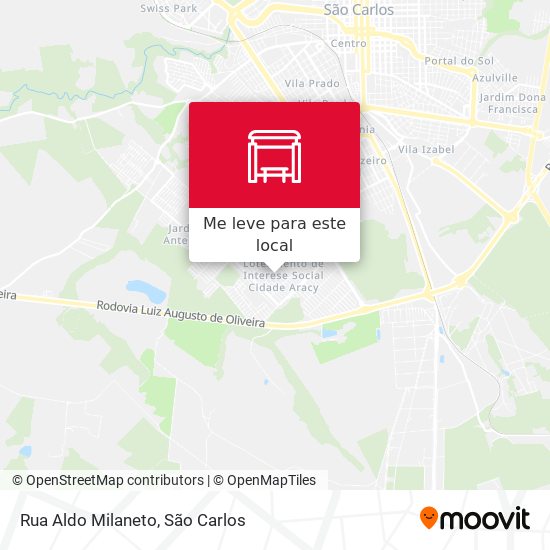 Rua Aldo Milaneto mapa