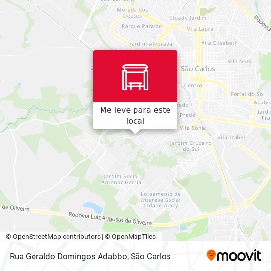 Rua Geraldo Domingos Adabbo mapa