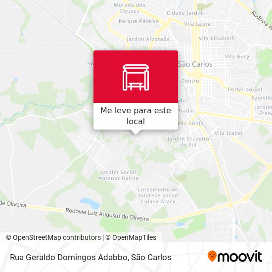 Rua Geraldo Domingos Adabbo mapa
