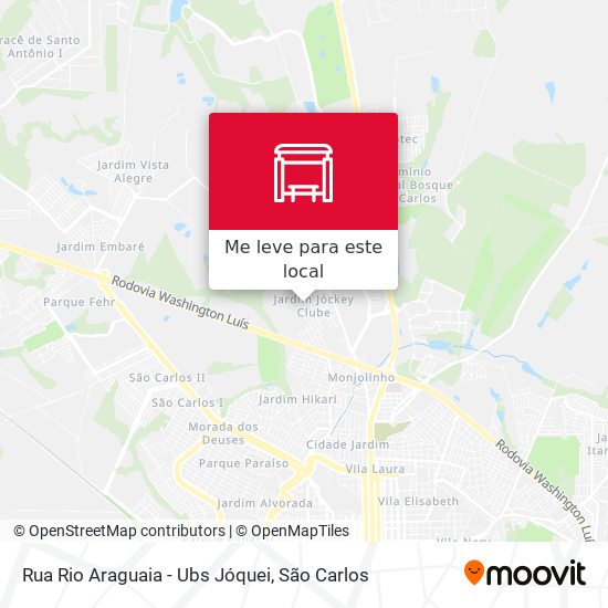 Rua Rio Araguaia - Ubs Jóquei mapa