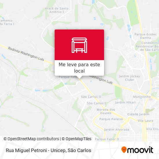Rua Miguel Petroni - Unicep mapa