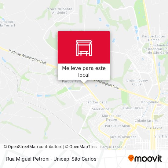 Rua Miguel Petroni - Unicep mapa