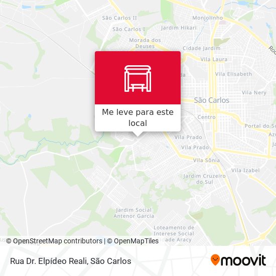 Rua Dr. Elpídeo Reali mapa