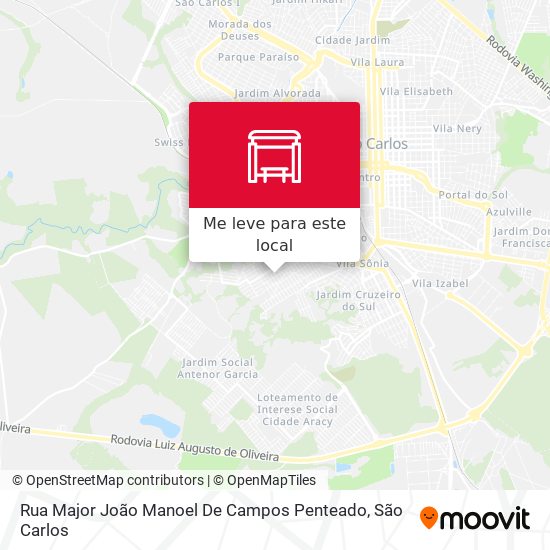 Rua Major João Manoel De Campos Penteado mapa