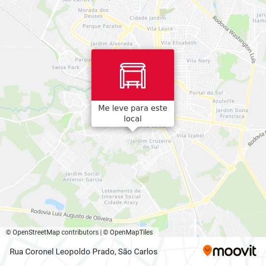 Rua Coronel Leopoldo Prado mapa