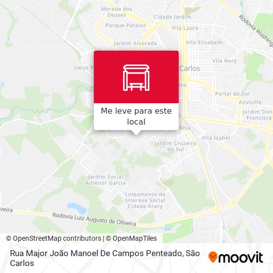 Rua Major João Manoel De Campos Penteado mapa