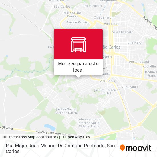 Rua Major João Manoel De Campos Penteado mapa