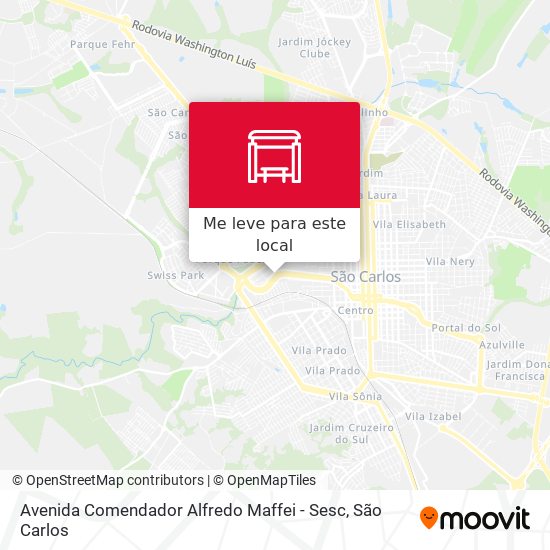 Avenida Comendador Alfredo Maffei - Sesc mapa