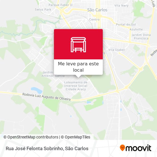 Rua José Felonta Sobrinho mapa