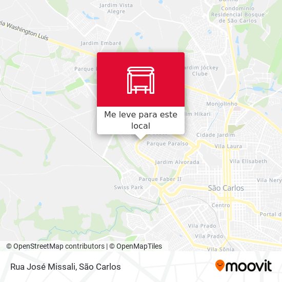 Rua José Missali mapa