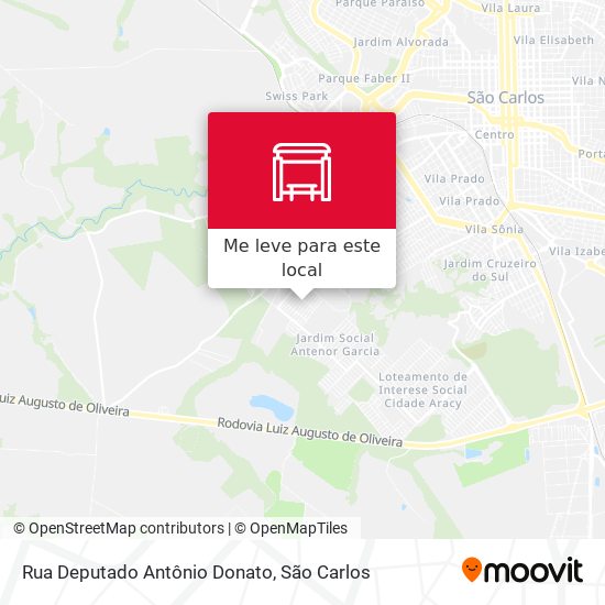 Rua Deputado Antônio Donato mapa