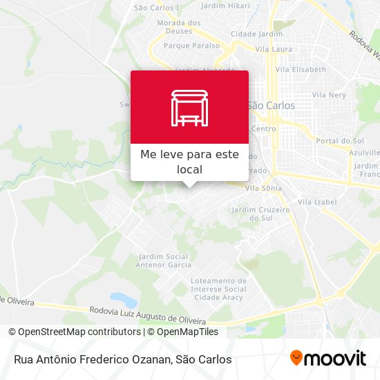 Rua Antônio Frederico Ozanan mapa