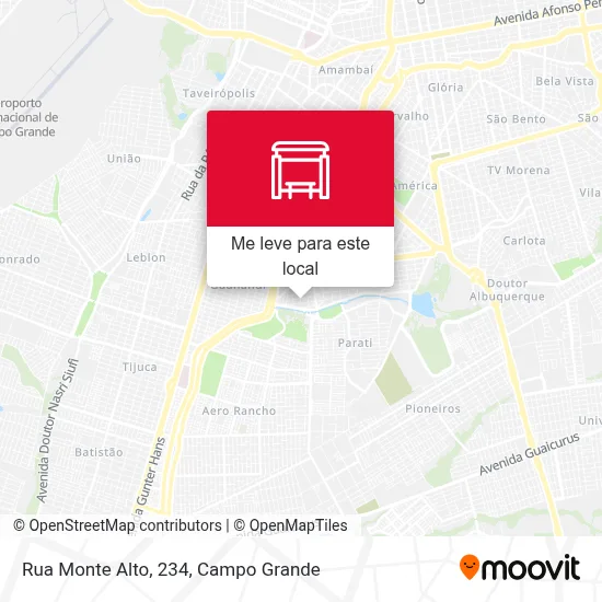 Rua Monte Alto, 234 mapa