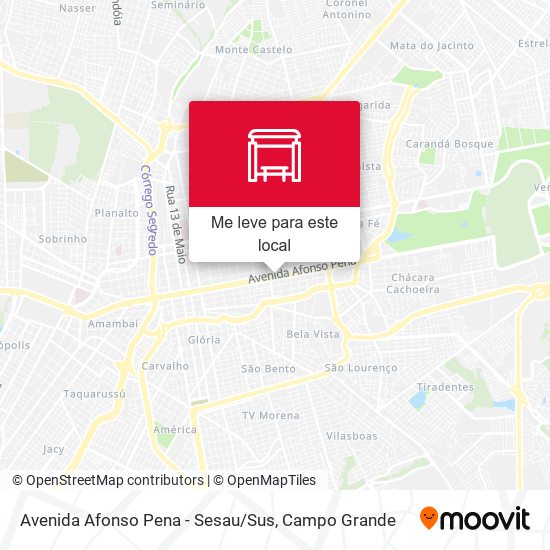 Avenida Afonso Pena - Sesau / Sus mapa