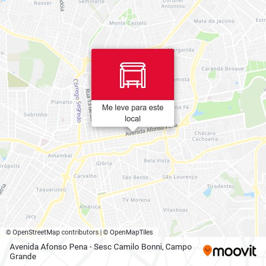 Avenida Afonso Pena - Sesc Camilo Bonni mapa