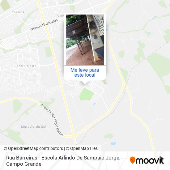 Rua Barreiras - Escola Arlindo De Sampaio Jorge mapa