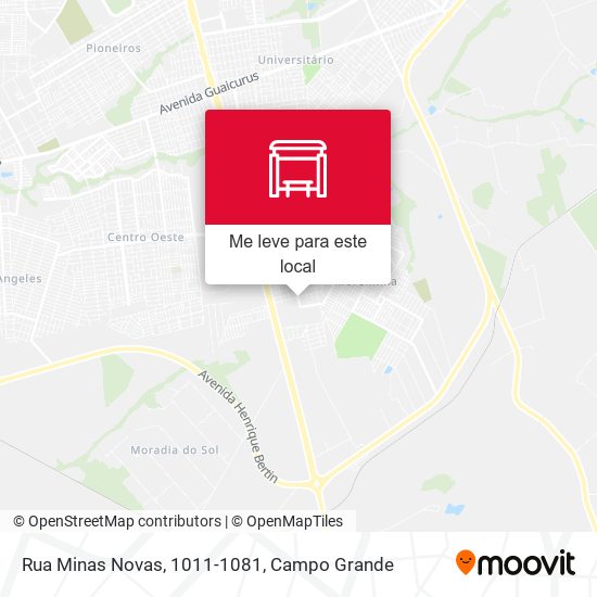 Rua Minas Novas, 1011-1081 mapa