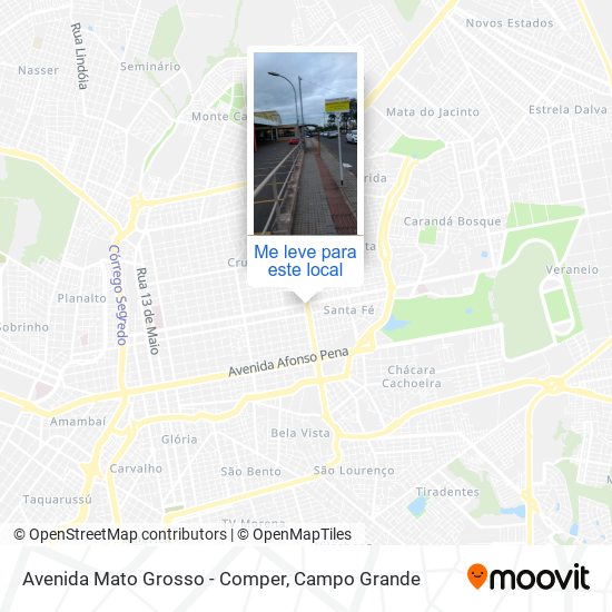 Avenida Mato Grosso - Comper mapa