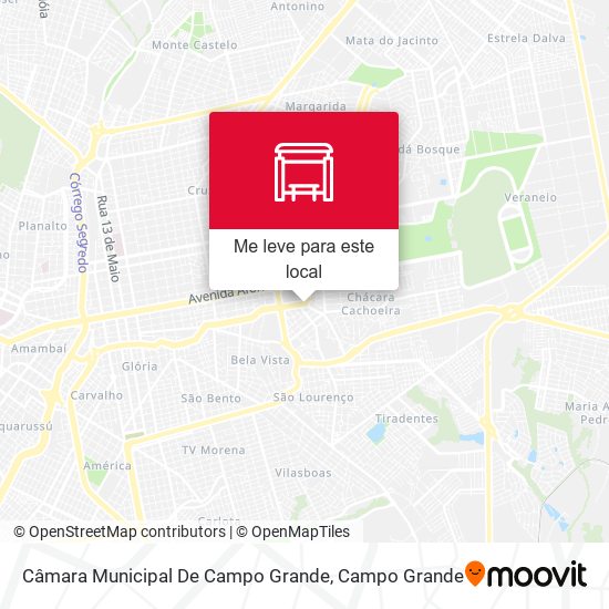 Câmara Municipal De Campo Grande mapa