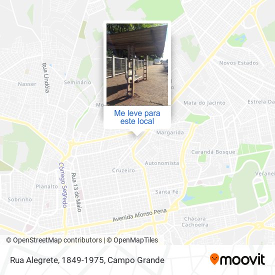 Rua Alegrete, 1849-1975 mapa