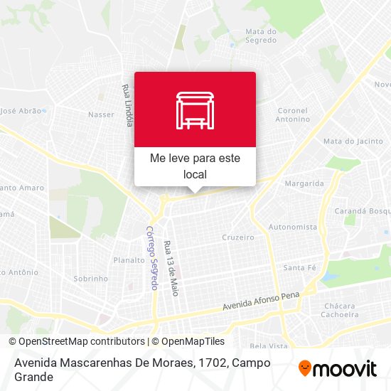 Avenida Mascarenhas De Moraes, 1702 mapa