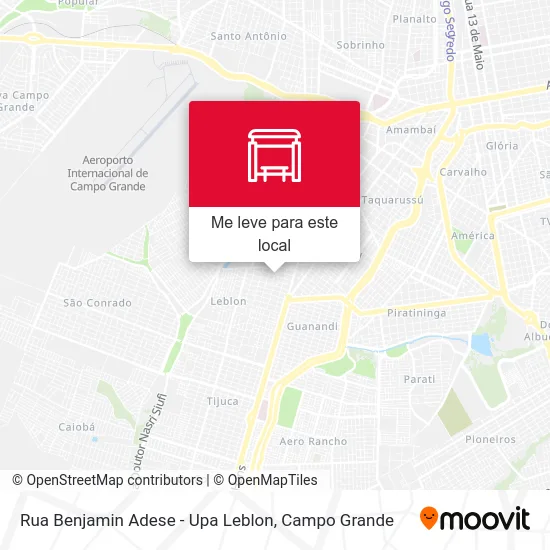 Rua Benjamin Adese - Upa Leblon mapa