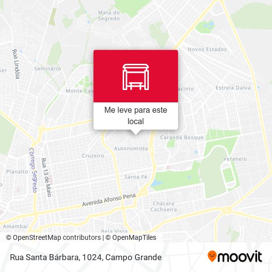 Rua Santa Bárbara, 1024 mapa