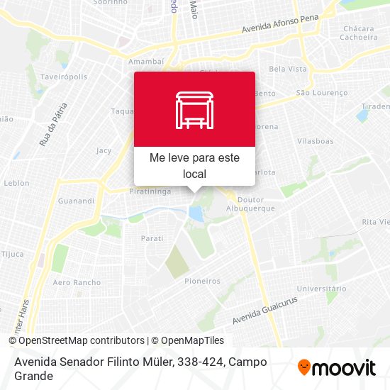 Avenida Senador Filinto Müler, 338-424 mapa