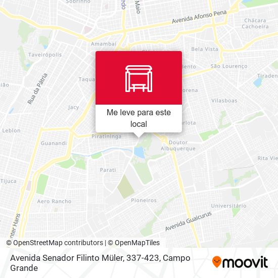 Avenida Senador Filinto Müler, 337-423 mapa