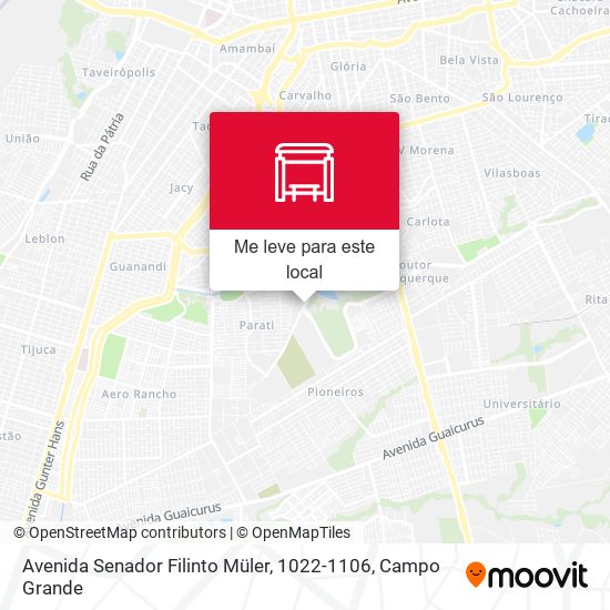 Avenida Senador Filinto Müler, 1022-1106 mapa