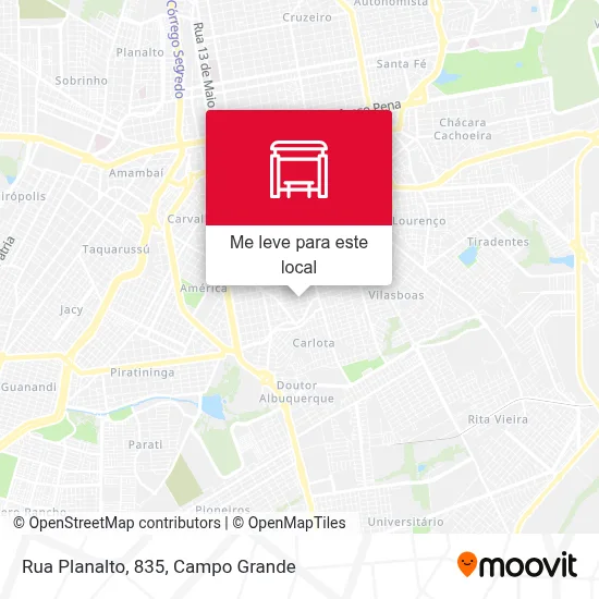 Rua Planalto, 835 mapa