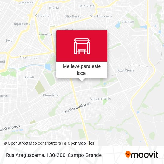 Rua Araguacema, 130-200 mapa