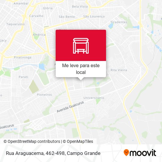Rua Araguacema, 462-498 mapa