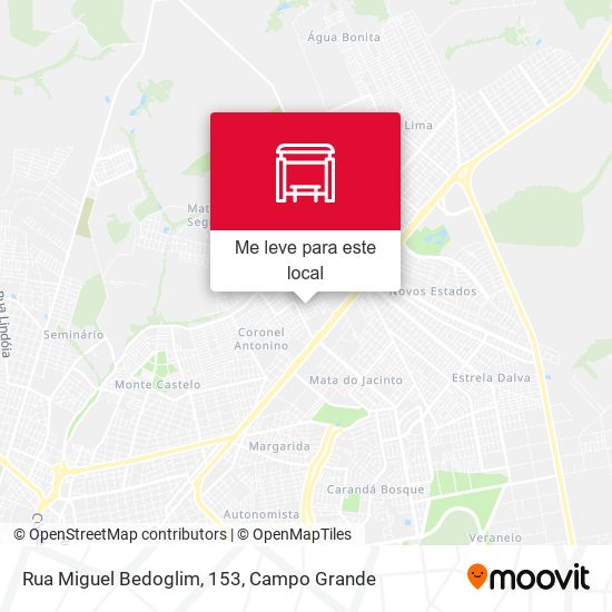 Rua Miguel Bedoglim, 153 mapa