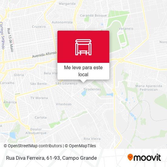Rua Diva Ferreira, 61-93 mapa