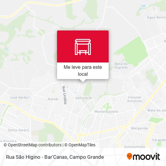 Rua São Higino - Bar'Canas mapa