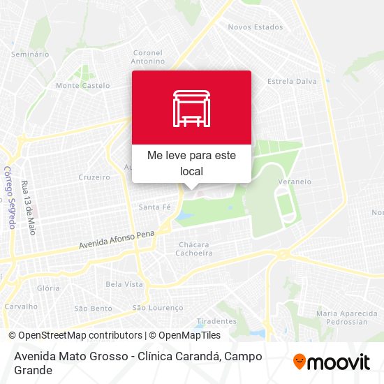 Avenida Mato Grosso - Clínica Carandá mapa