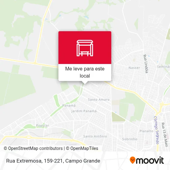 Rua Extremosa, 159-221 mapa