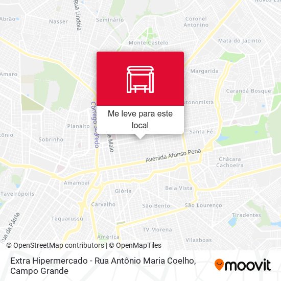 Extra Hipermercado - Rua Antônio Maria Coelho mapa