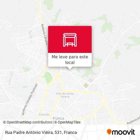 Rua Padre Antônio Viêira, 531 mapa