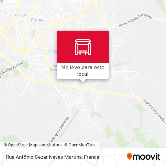 Rua Antônio Cezar Neves Martins mapa