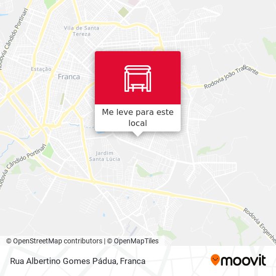 Rua Albertino Gomes Pádua mapa