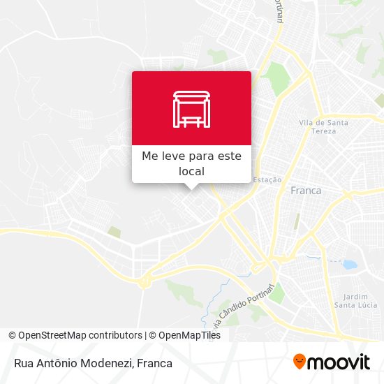 Rua Antônio Modenezi mapa